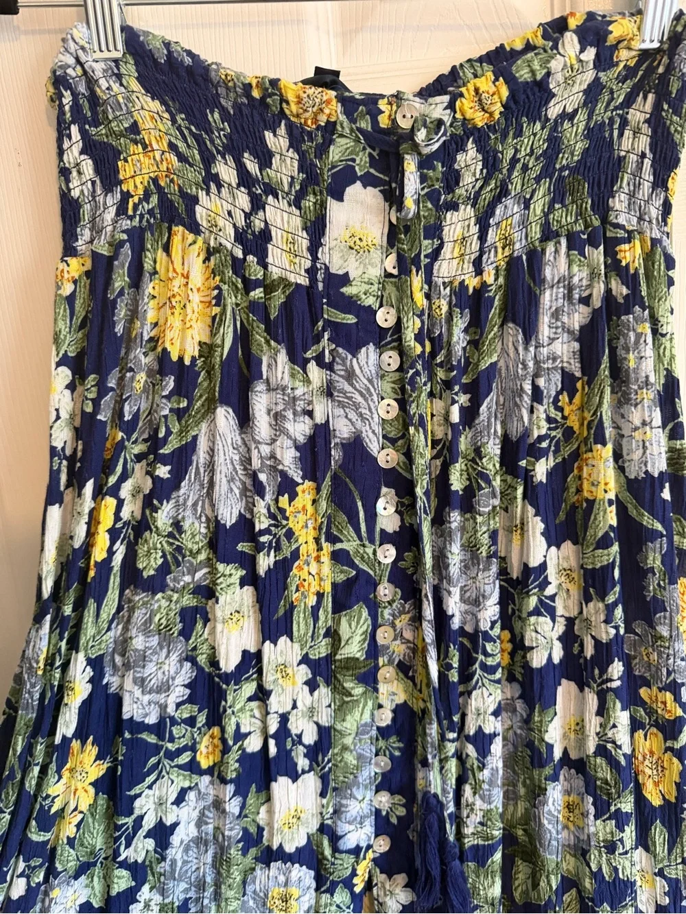Floral Long Sleeve Navy Maxi Matching Set